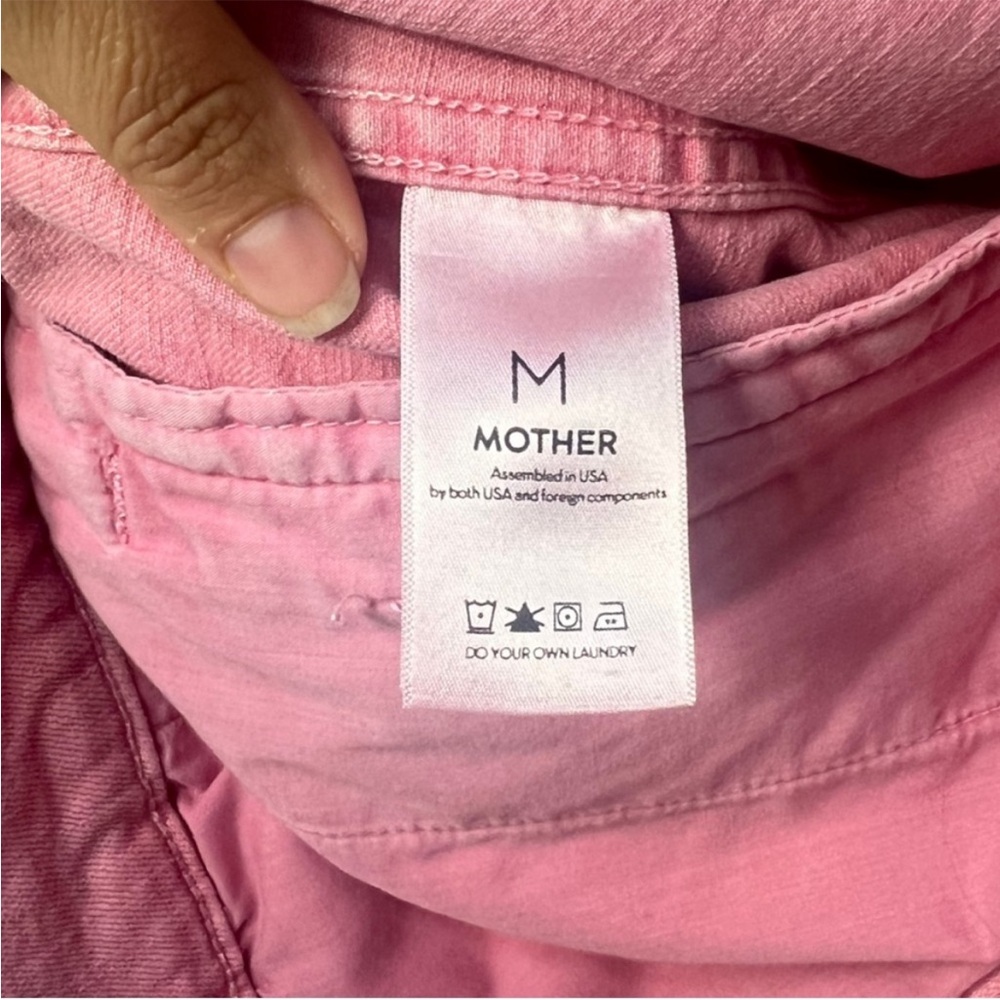 MOTHER SUPERIOR The Drifted Off Denim Jean Jacket Pink Oversize Size Medium - Picture 6 of 9